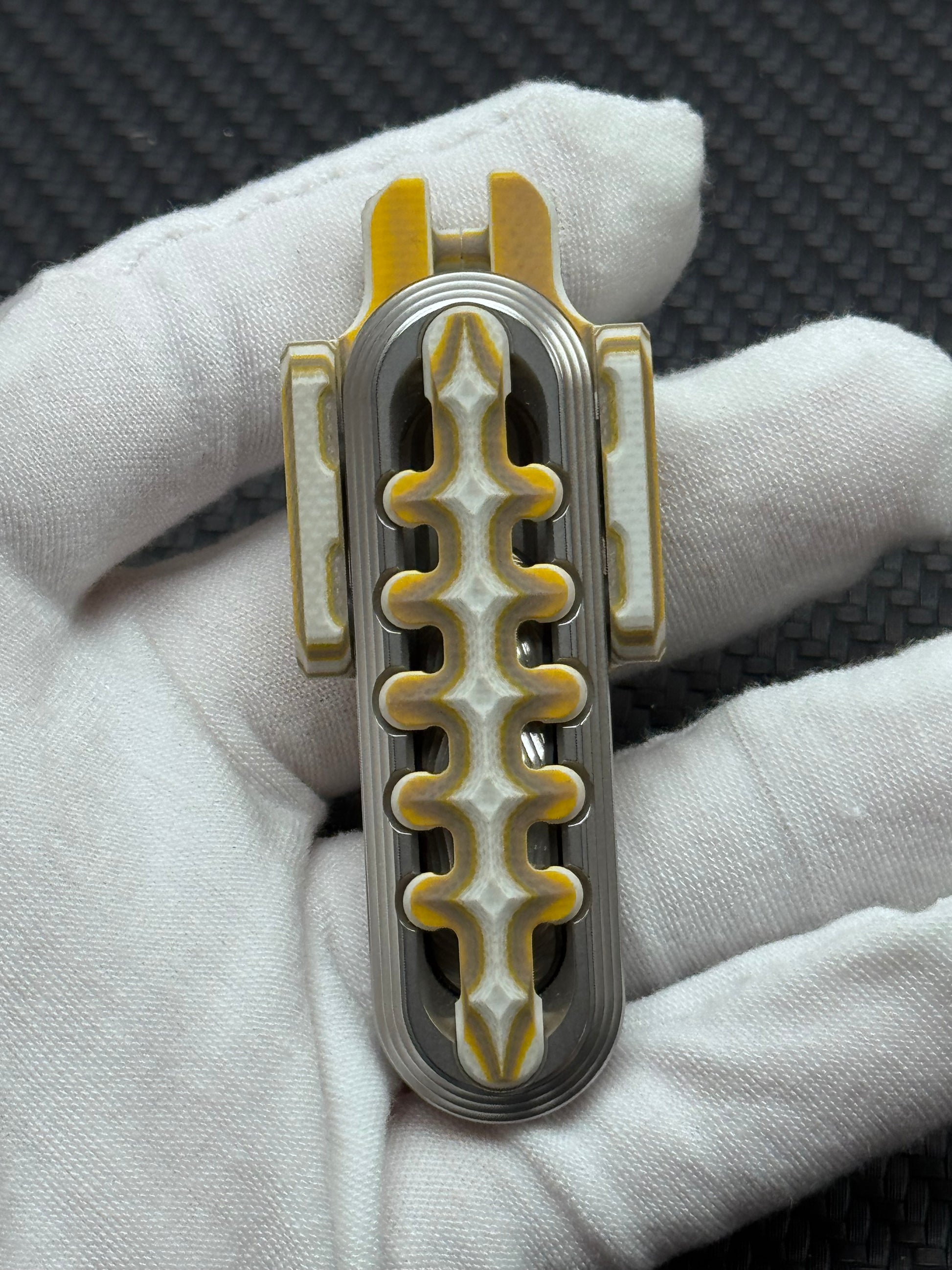 EXOSKELETON G10 Yellow Grey White Bone Core Stainless Steel