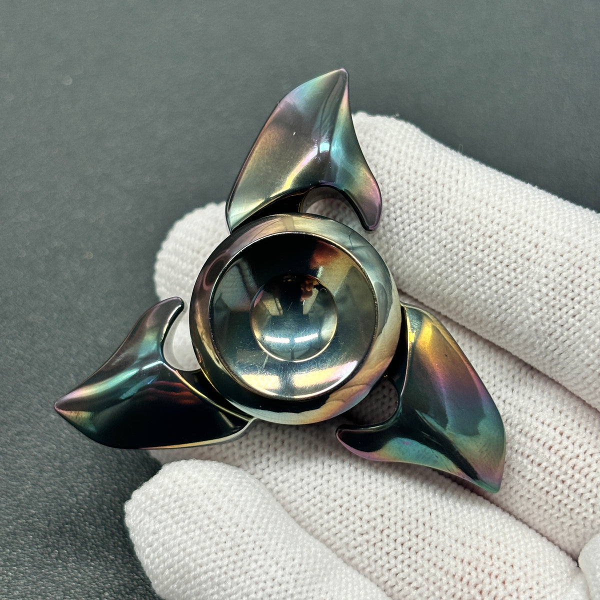 Owl Zirconium Polished Oil Slick