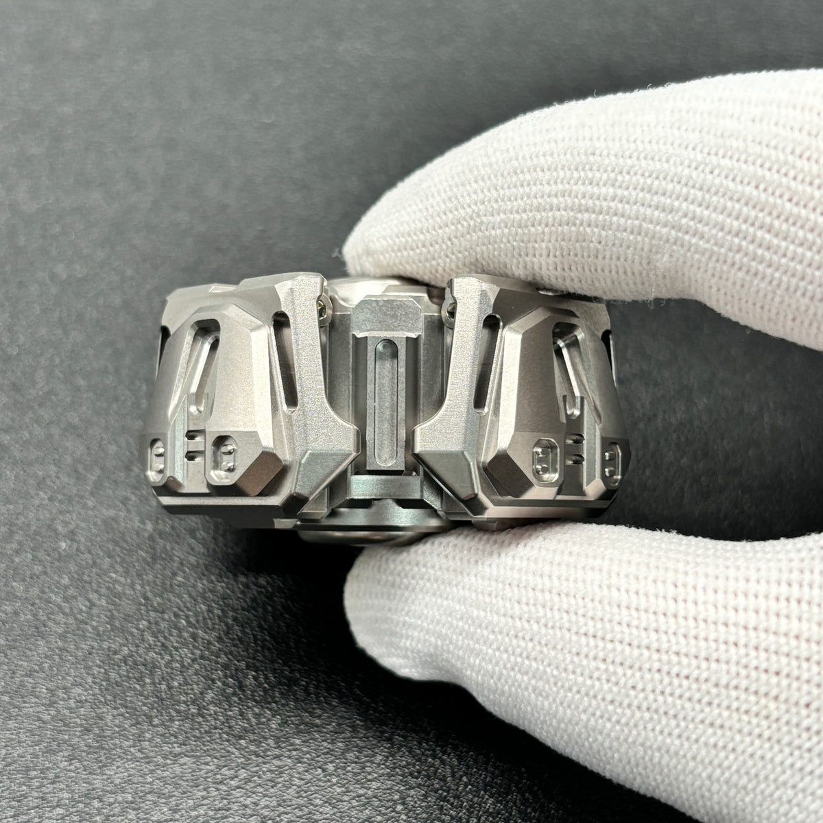 Ancient Iron Shell Opening Titanium Polished