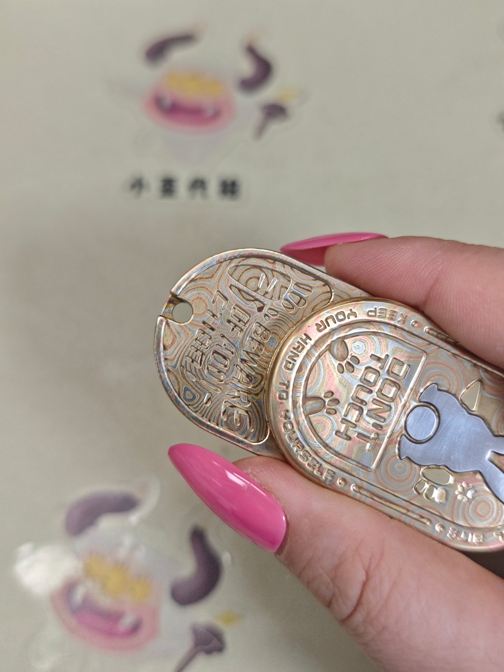 Grumpy Rabbit Rhythm Mokume Copper