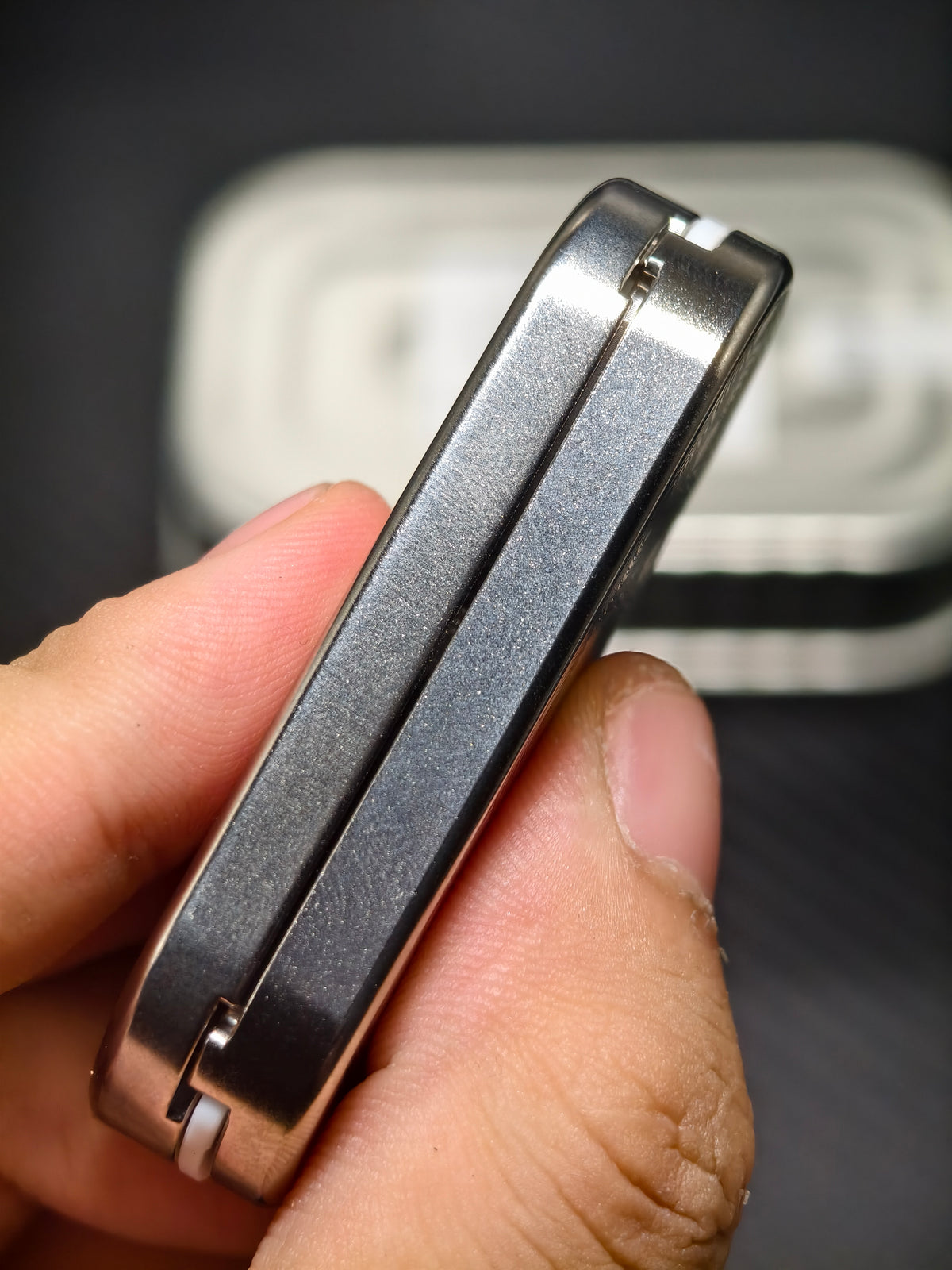 Ming Yin Titanium Color-Anodized Engraved