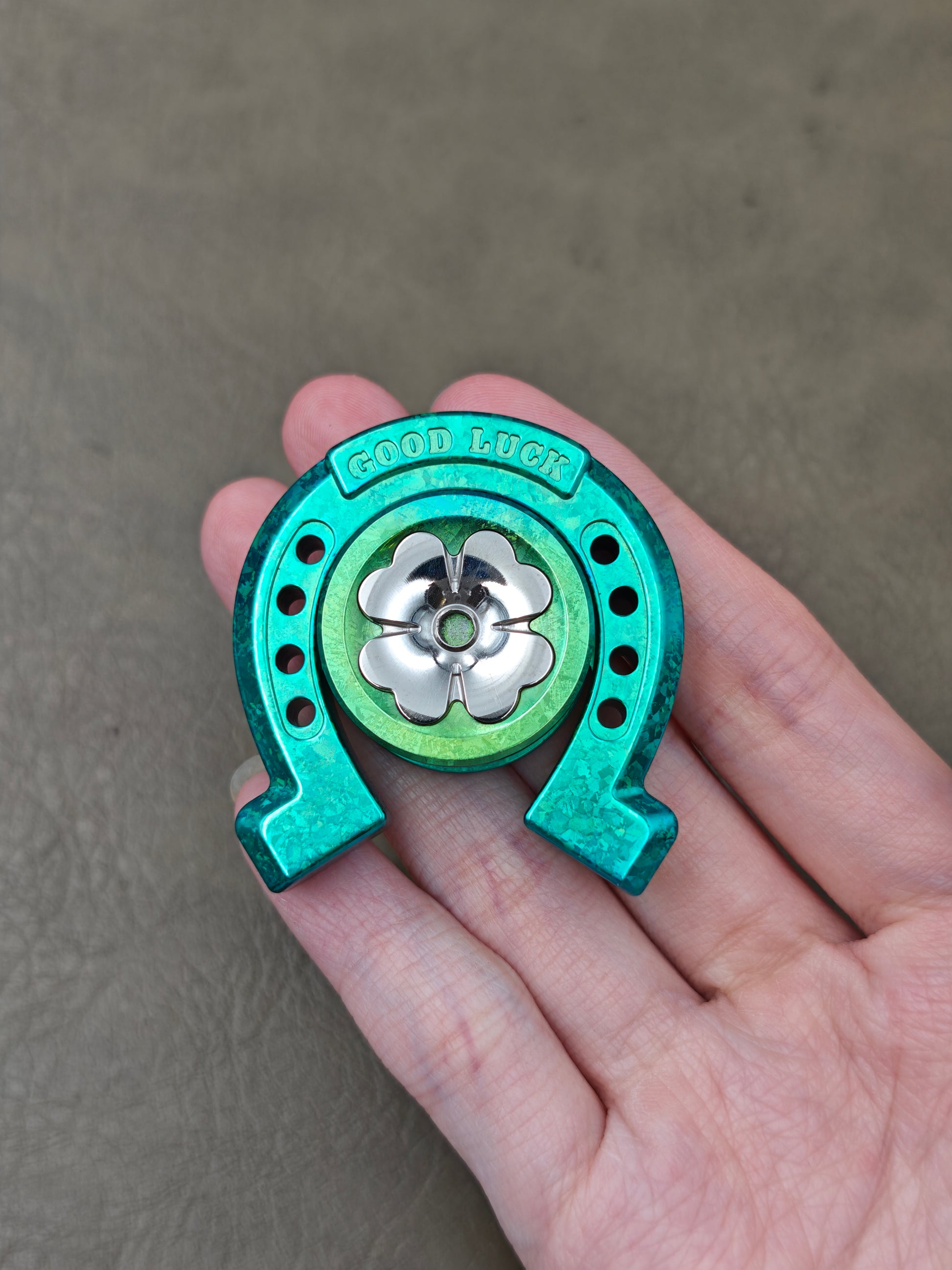 Lucky Horseshoe Crystallized Titanium