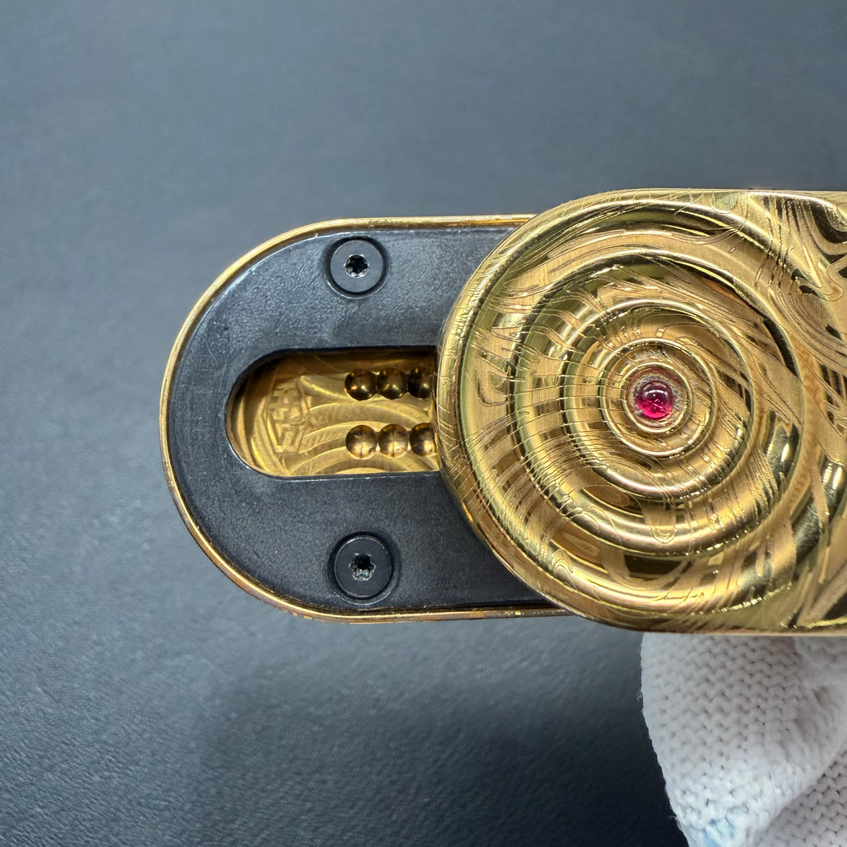 Ripple 2.0 Stainless Steel Gold Plated Engraved