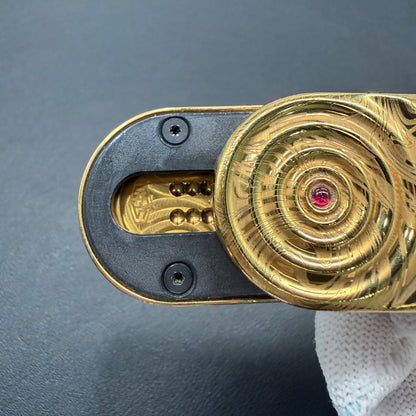 Ripple 2.0 Stainless Steel Gold Plated Engraved