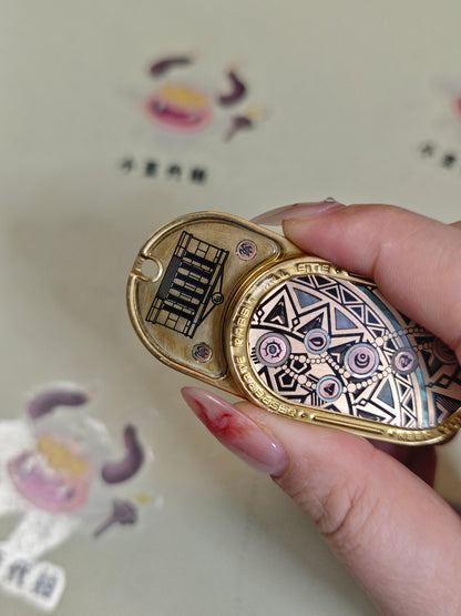 Groove Zirconium Gold Plated Resin-Sealed