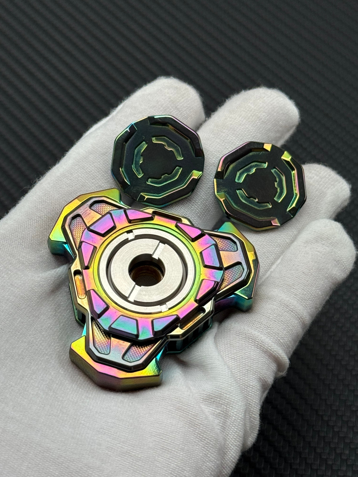 Triple Leaf Ignition Shell Opening Zirconium Engraved Polished