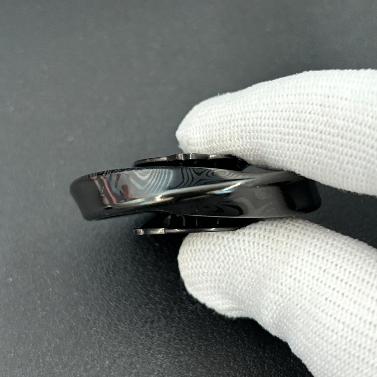 HALO Damasteel PVD Coated Engraved