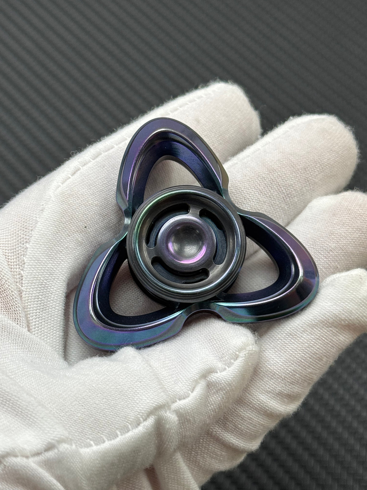 Cat's Eye Tungsten Color-Anodized Stonewashed