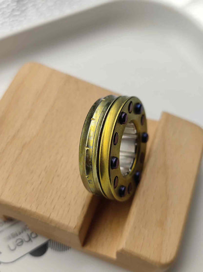 Star Ring Crystallized Titanium
