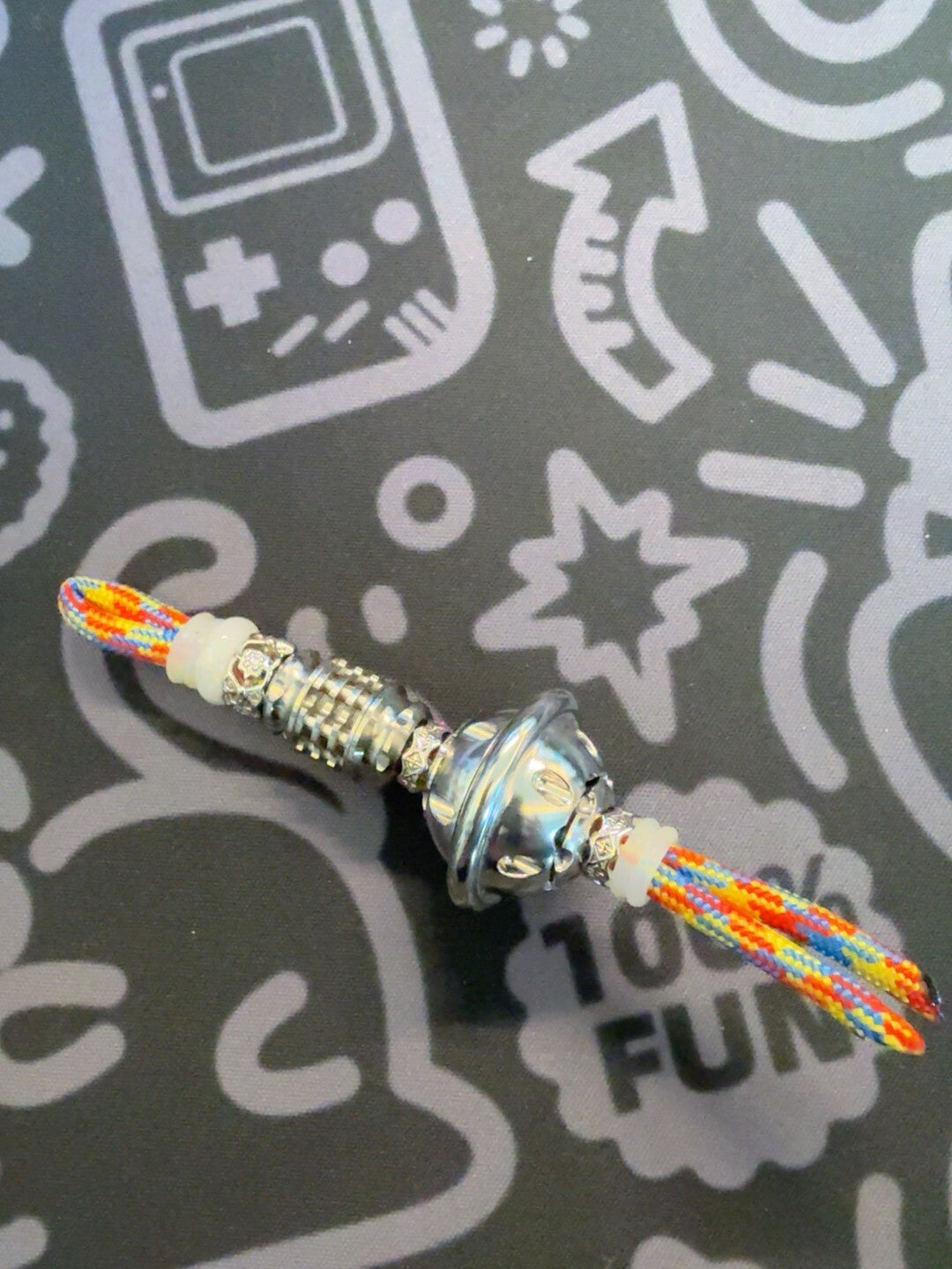 Planet Lanyard Bead, Stainless Steel