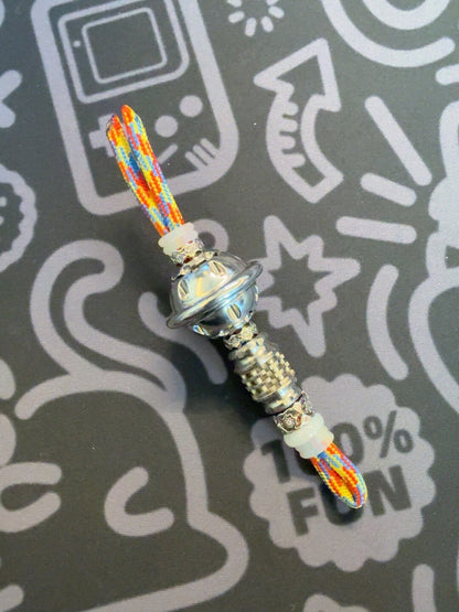 Planet Lanyard Bead, Stainless Steel