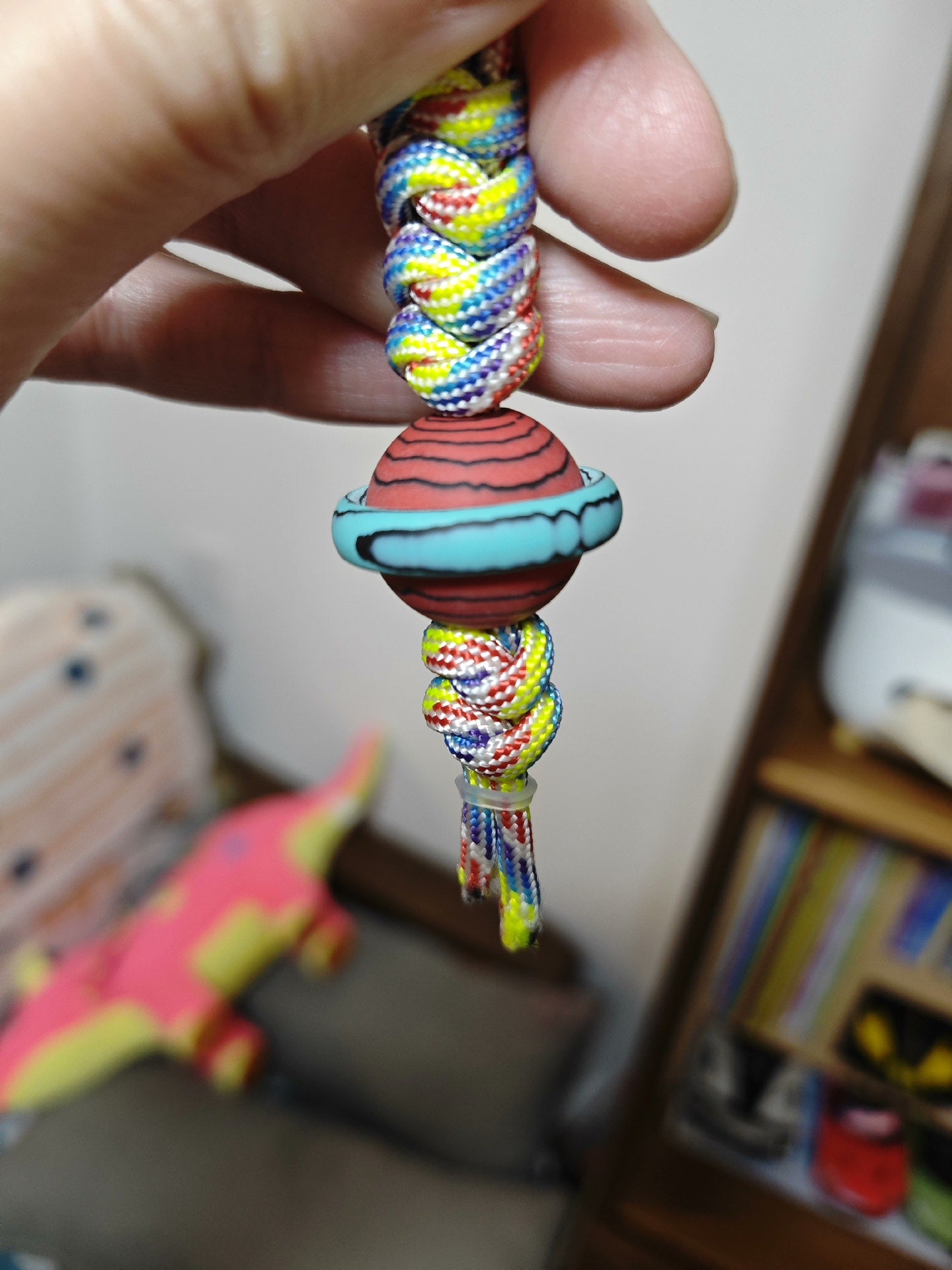 Planet Lanyard Bead Carbon Quartz