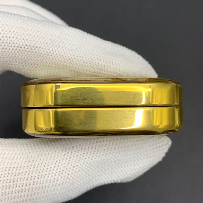 Ripple 2.0 Stainless Steel Gold Plated Resin-Sealed Engraved