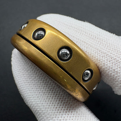 Dealer Button Brass Distressed Polished