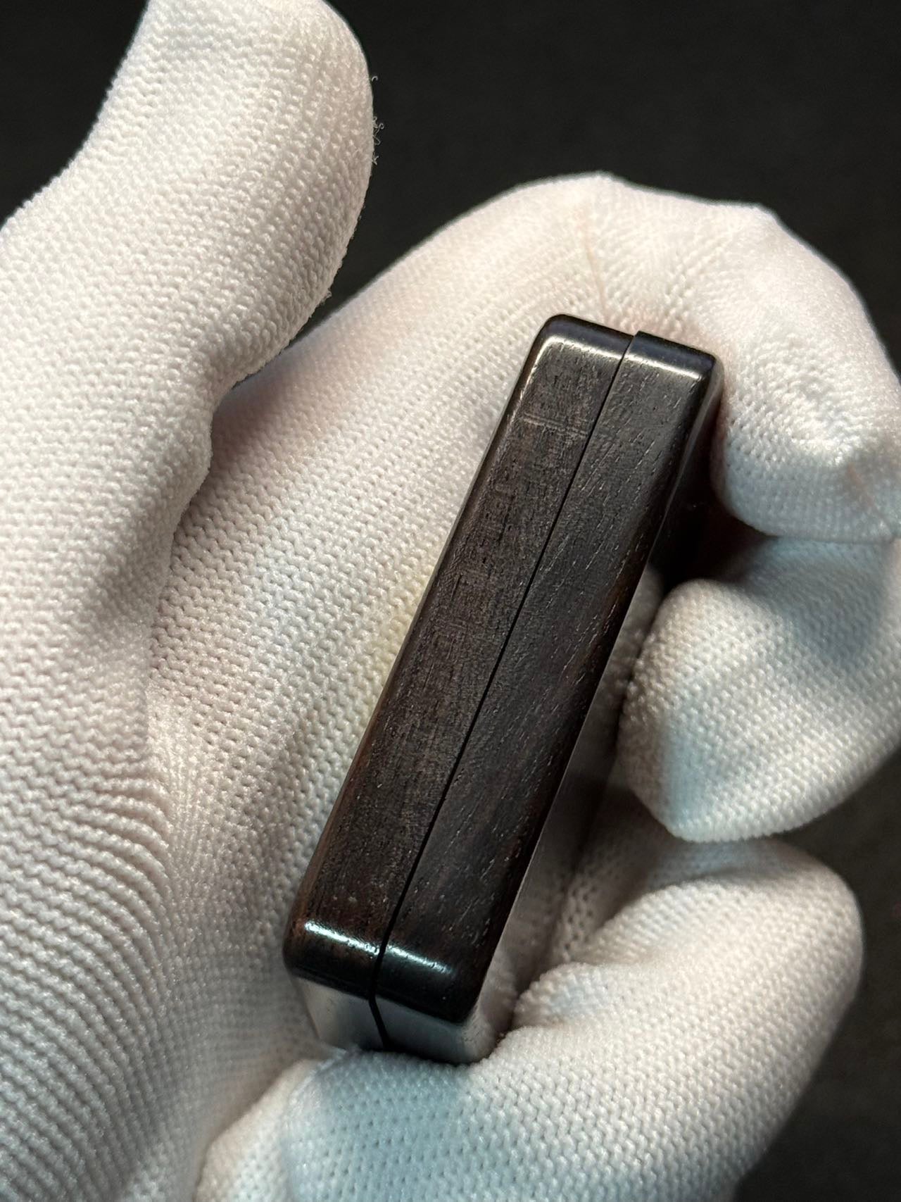 Brocade & Azure Paperweight African Blackwood