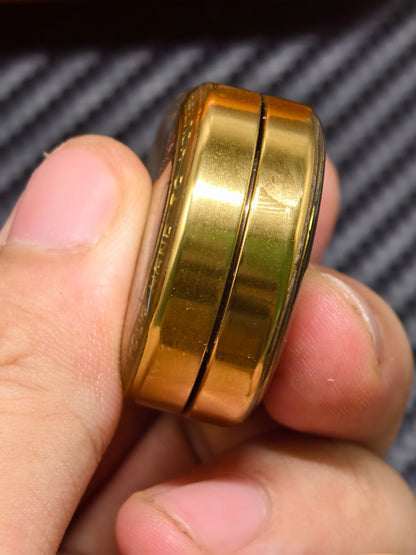 Groove Zirconium Gold Plated Resin-Sealed