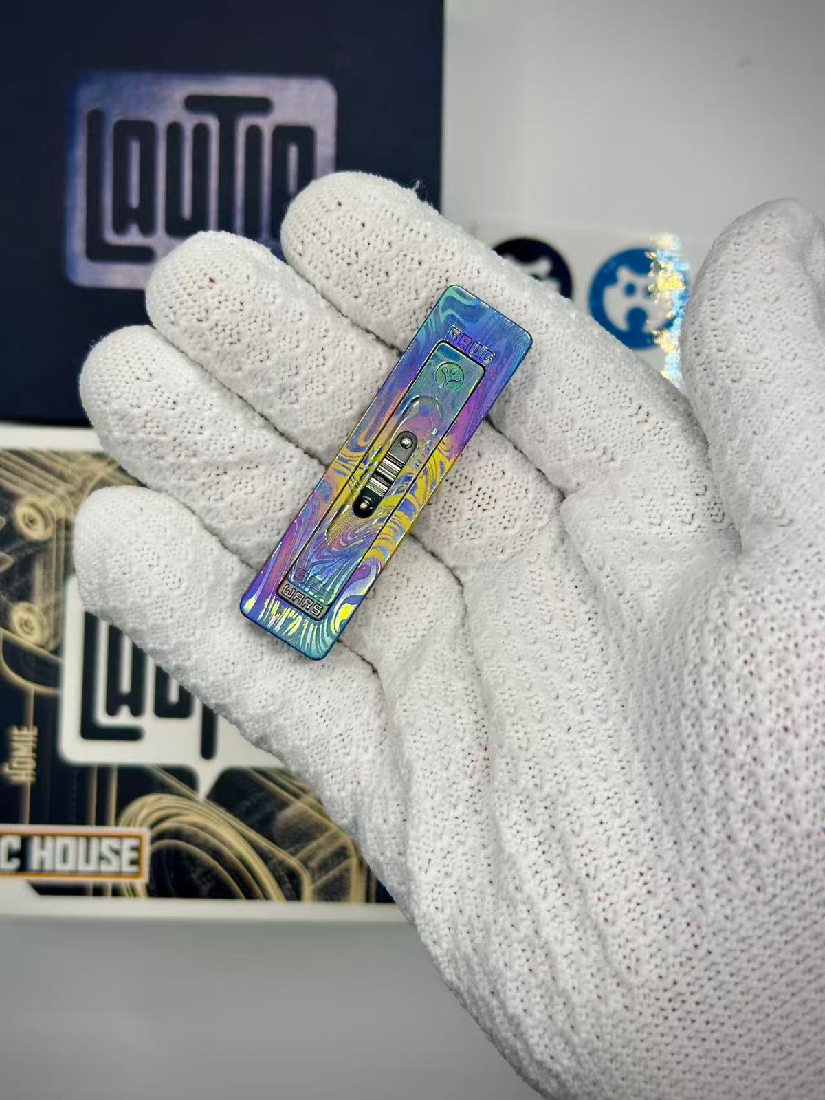 Frog Titanium Engraved