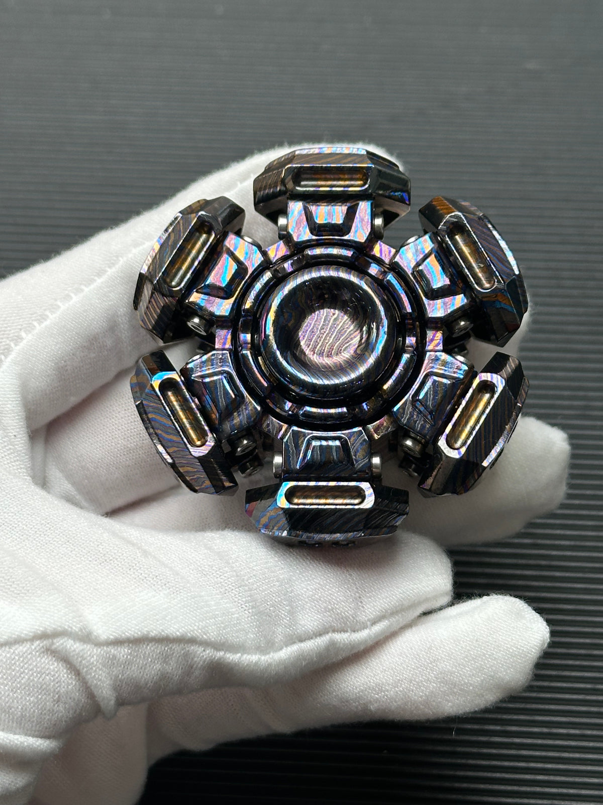 Ancient Iron Shell Opening Zircuti Polished