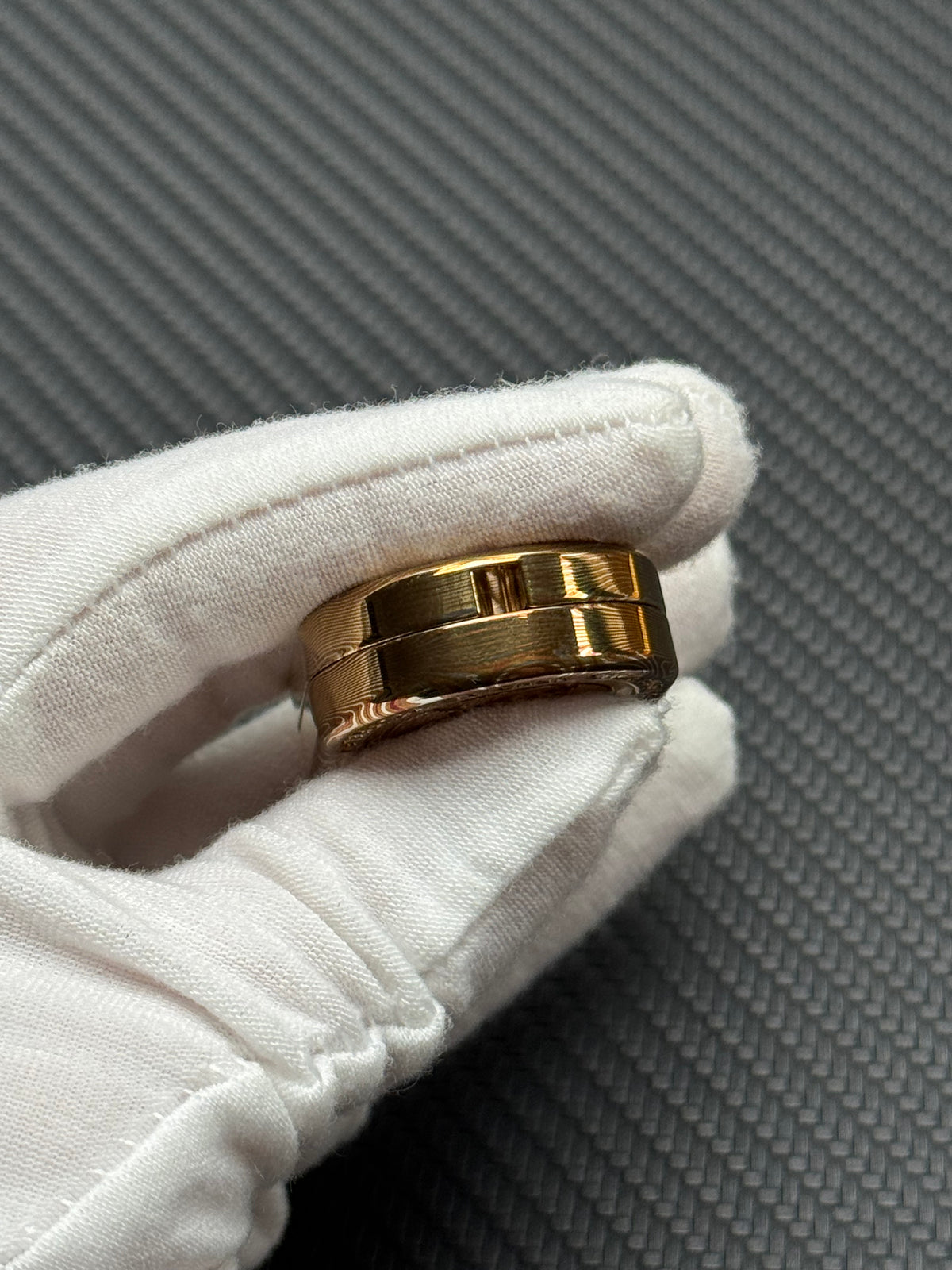 Grumpy Rabbit Rhythm Mokume Polished