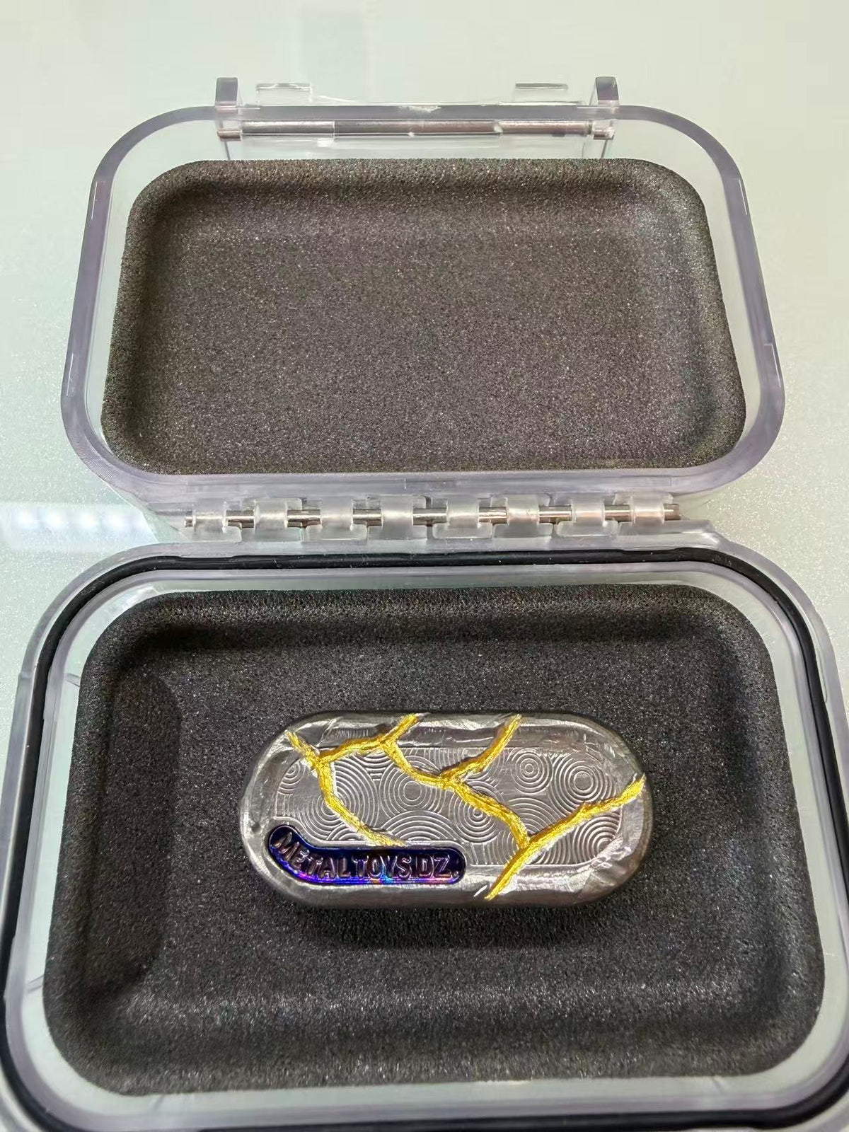 Top B Rain Titanium Stone Textured Engraved