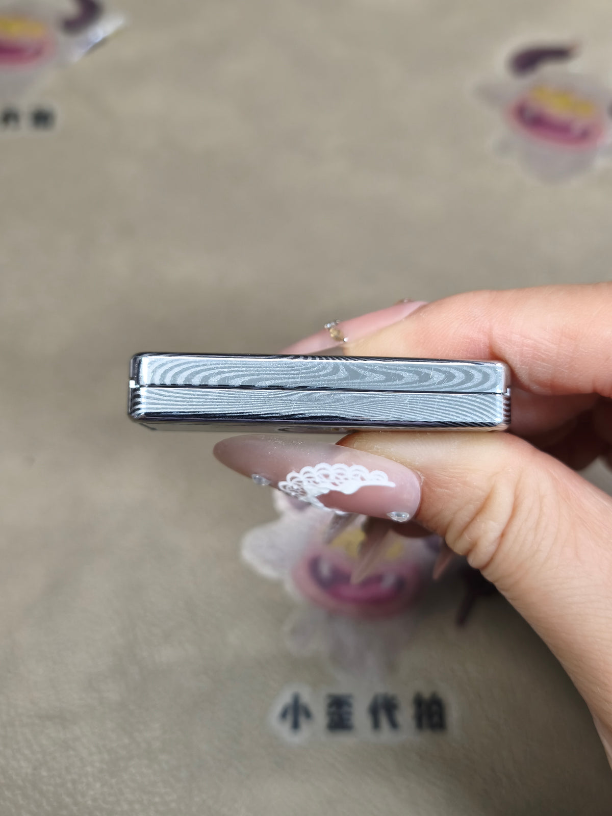 Jingle Bell Damasteel Etched Polished