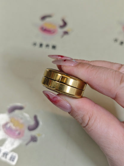 Groove Zirconium Gold Plated Resin-Sealed