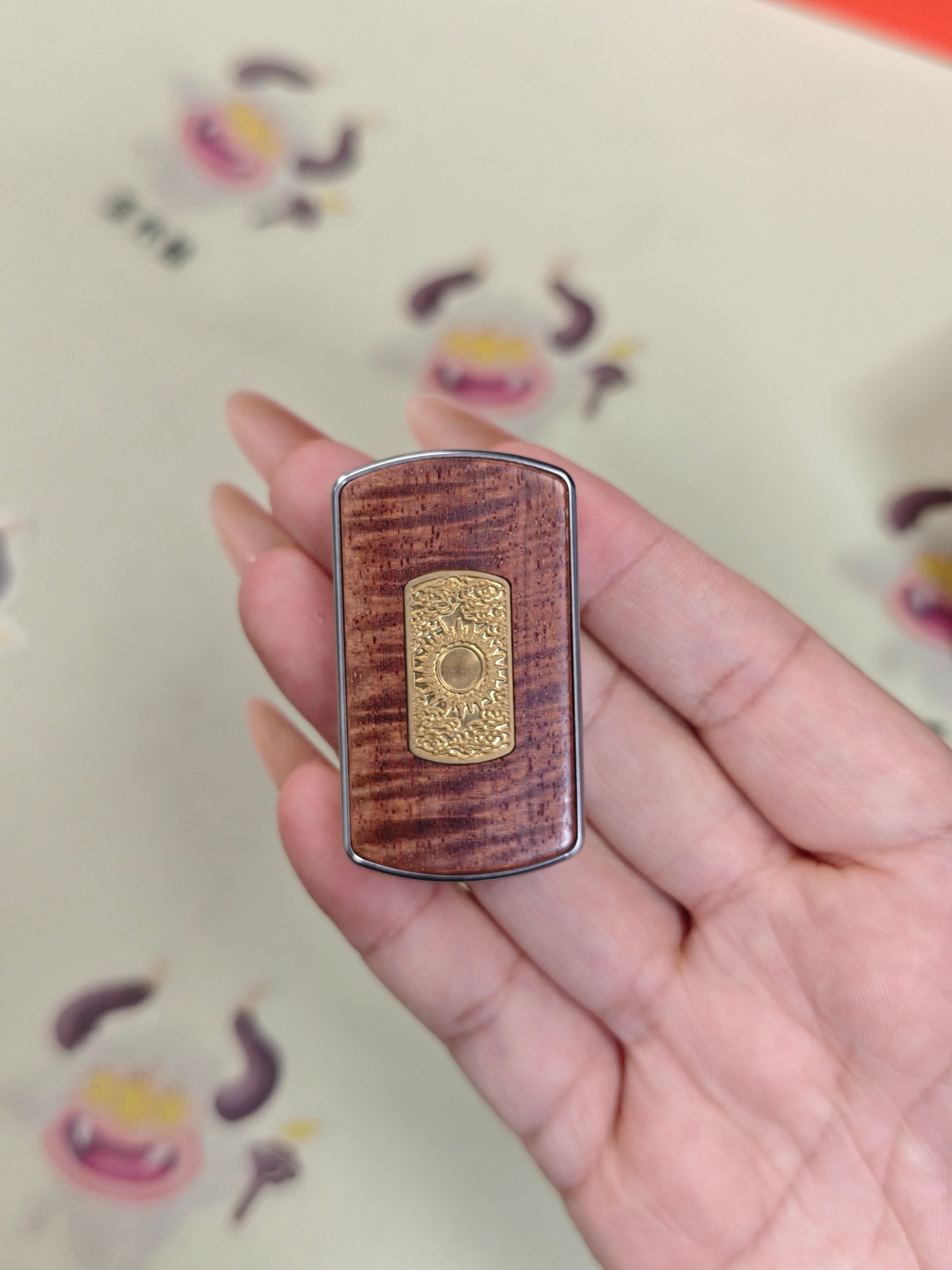 Root Three Redwood Engraved