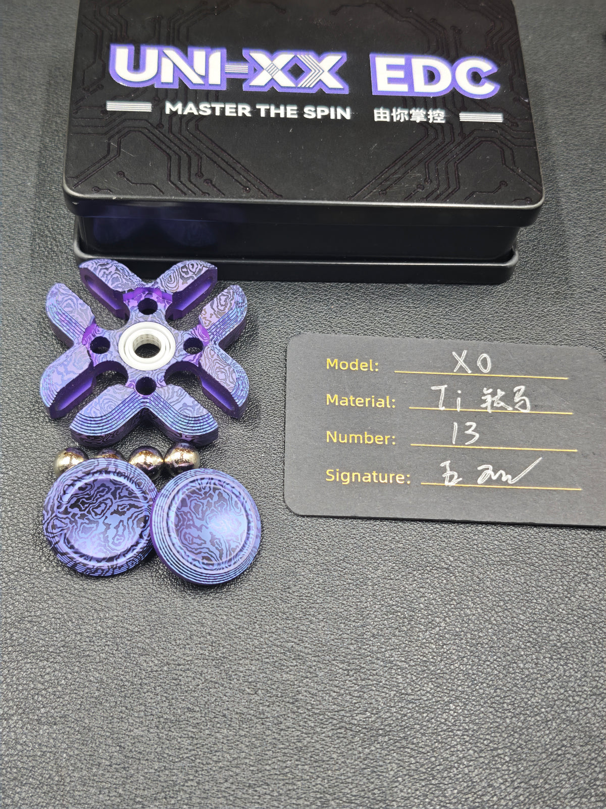 XO Titanium Color-Anodized Engraved