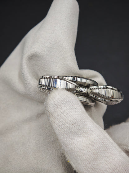 Toothless Mini Pearl White Damasteel