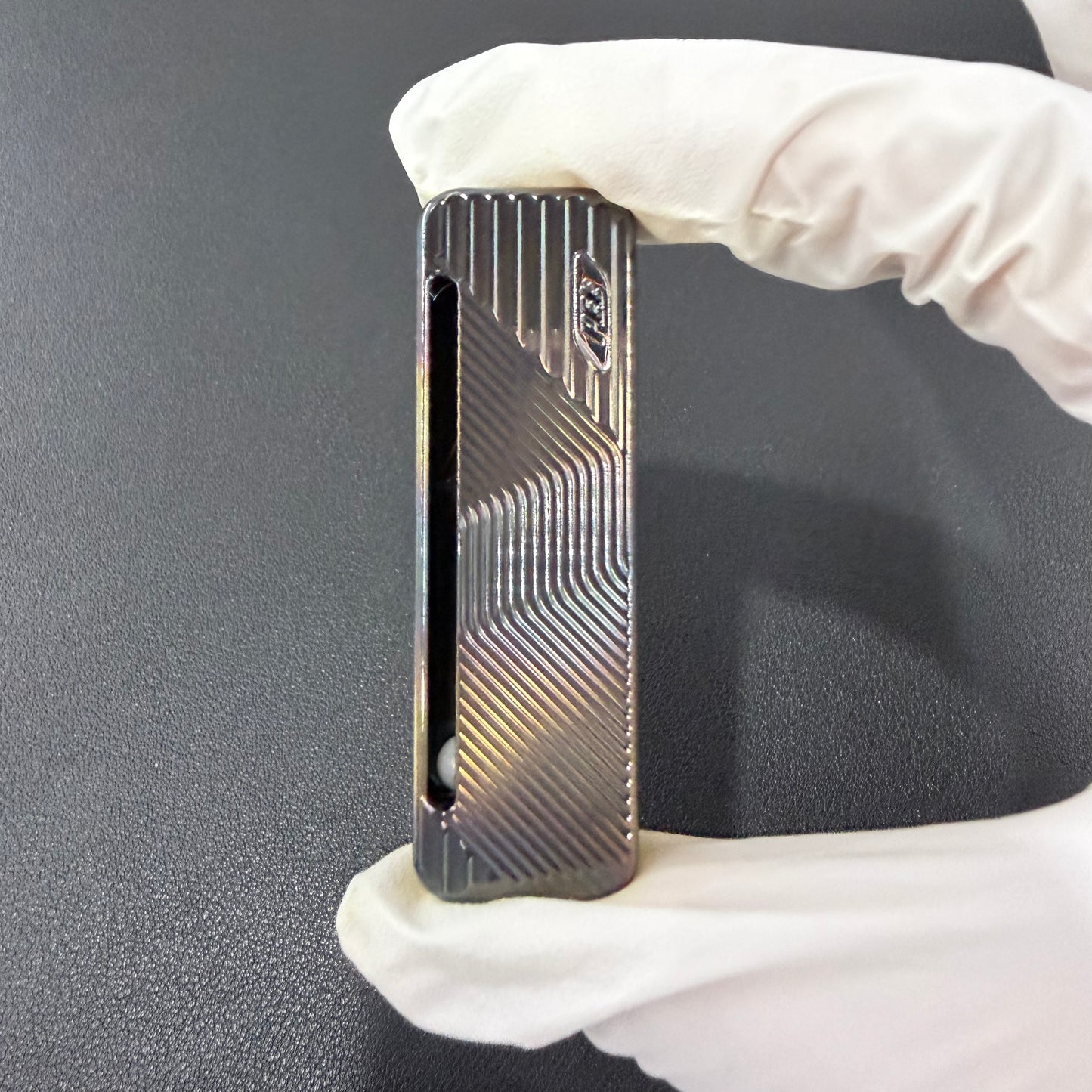 Tita Zirconium Engraved Oil Slick