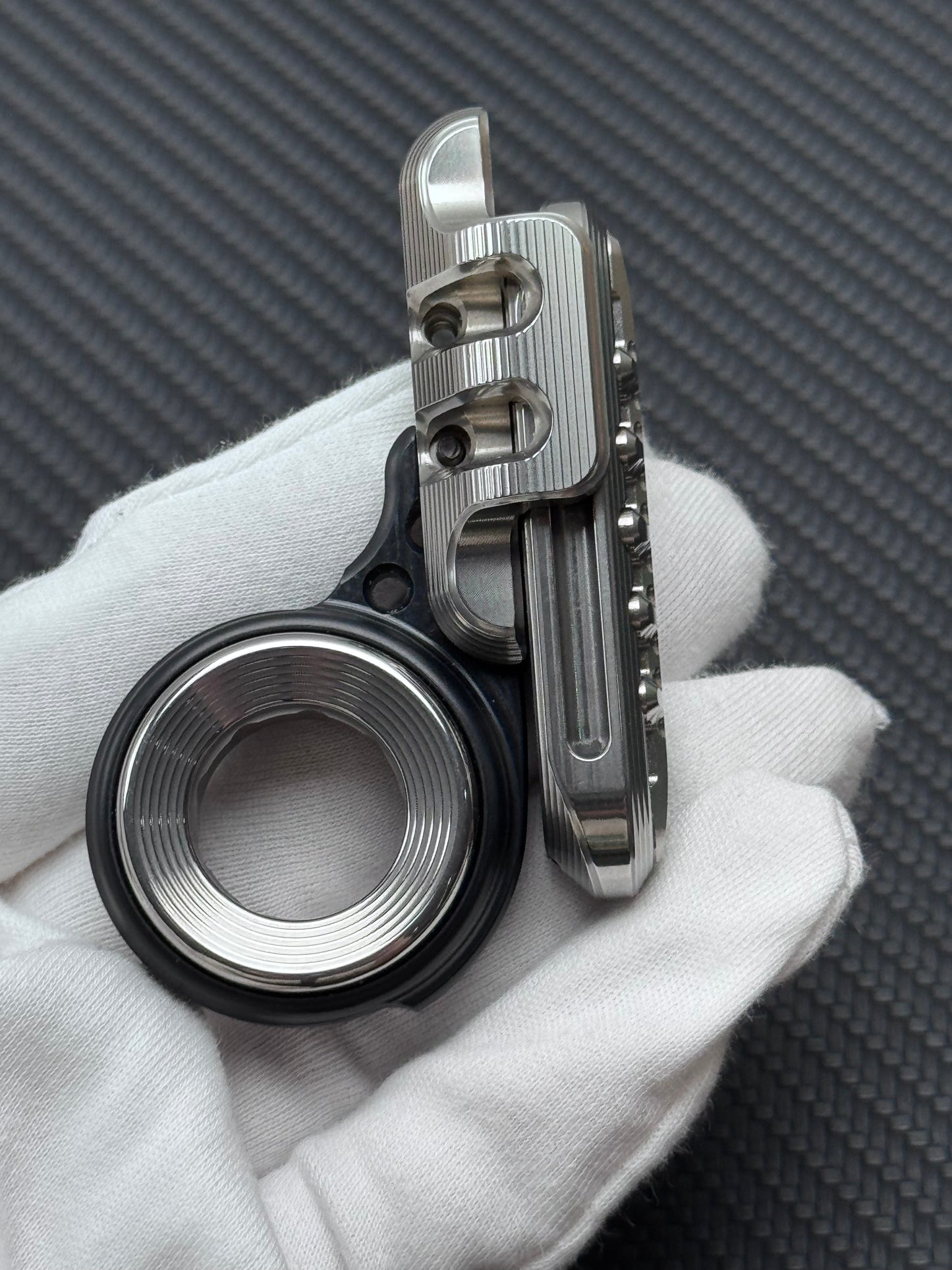 WANWU Exoskeleton Precision Machined Magnetic-Mechanical EDC Fidget Slider Titanium