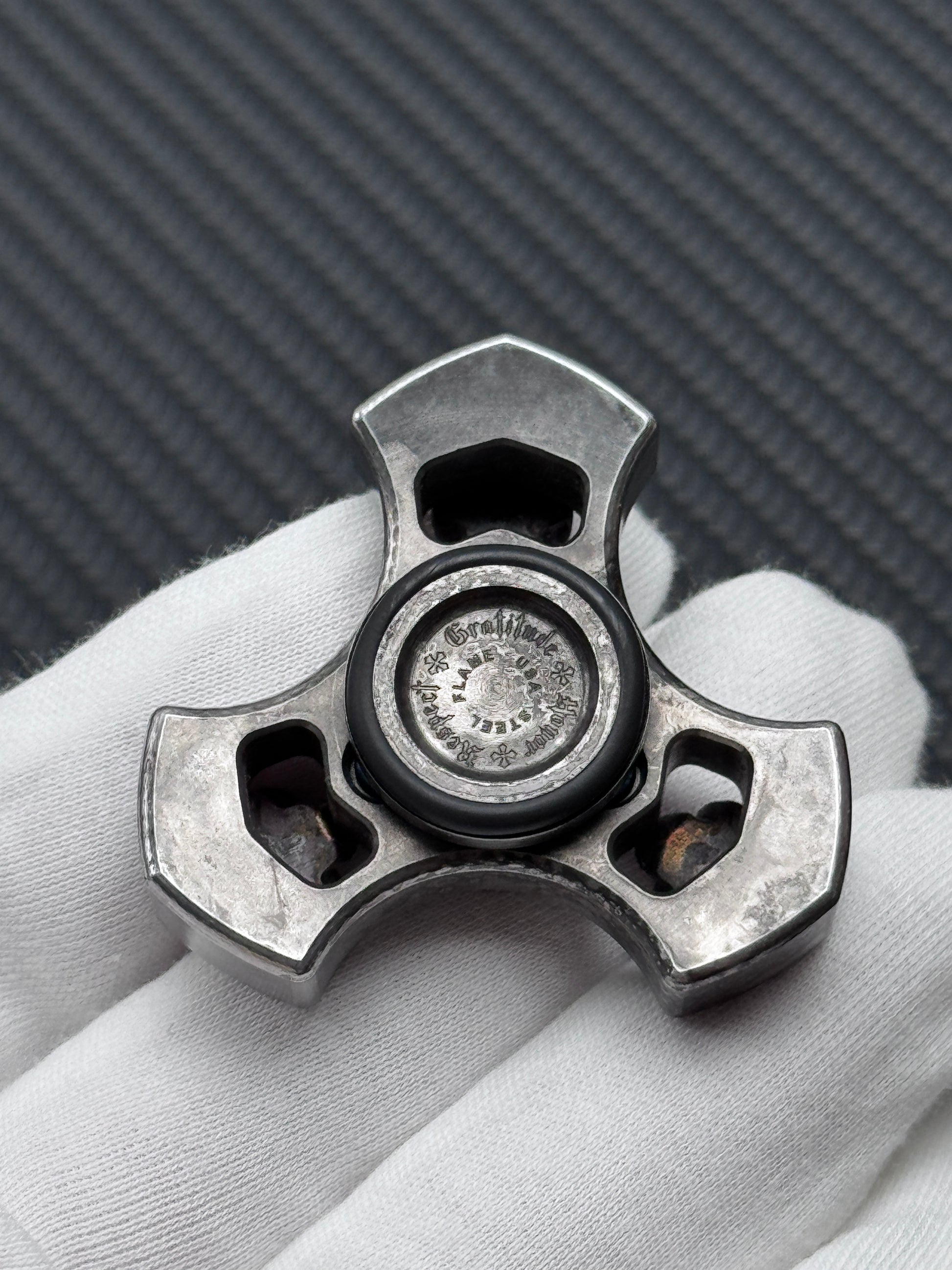 Three Leaf Skull Brass Stainless Steel