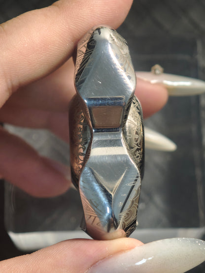 Feather Titanium Engraved
