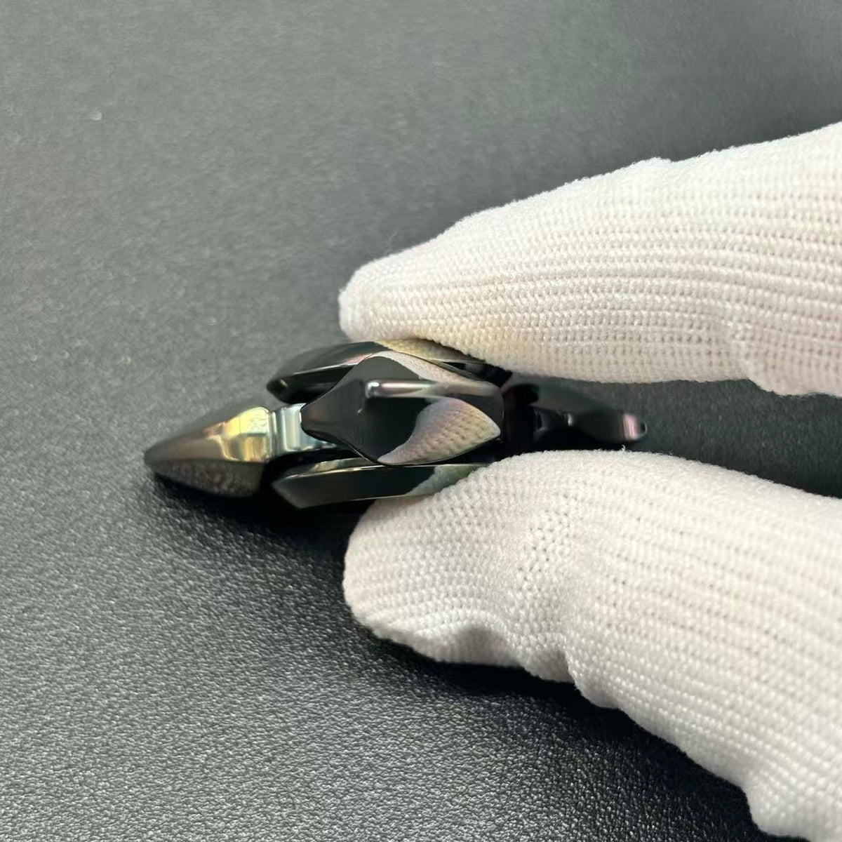 Owl Zirconium Polished Oil Slick