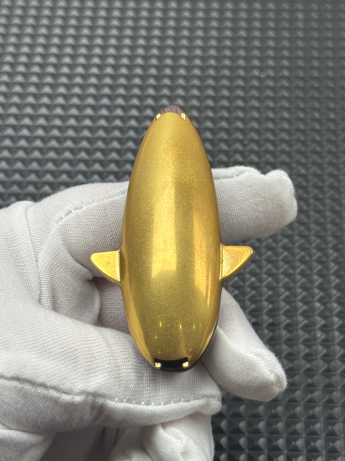 Mini Red Bean Shark Brass