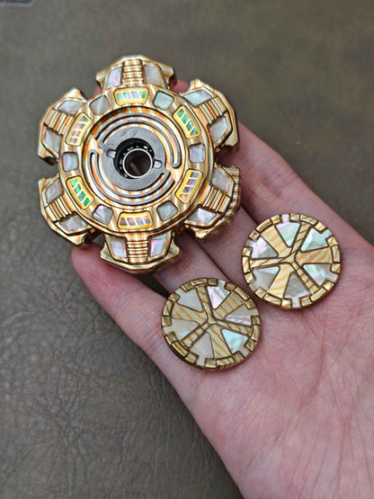 Triple Leaf Ignition Shell Opening Copper MOP Mokume Ceramic Limited Edition
