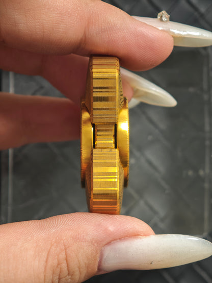 Gentle Breeze Bearing Cap Damasteel Gold Plated Engraved