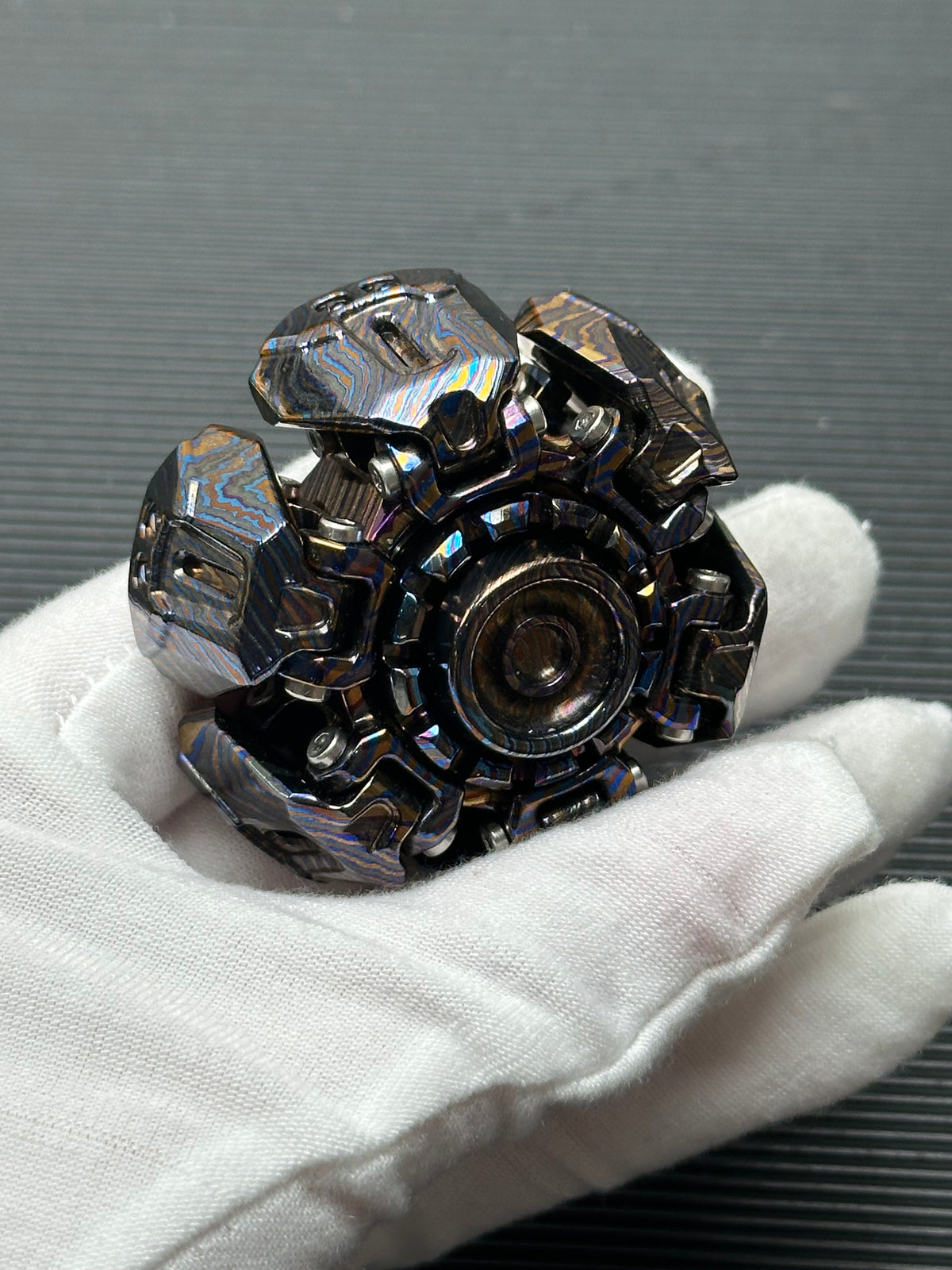 Ancient Iron Shell Opening Zircuti Polished
