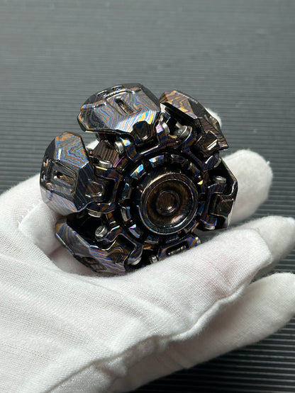 Ancient Iron Shell Opening Zircuti Polished