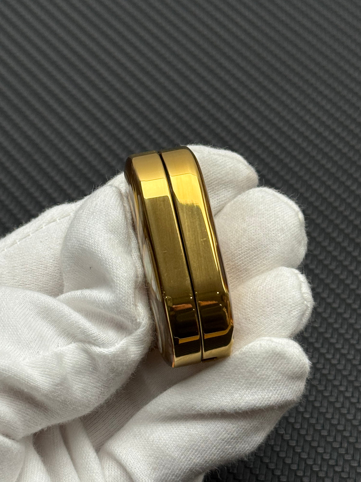 Ripple 2.0 Stainless Steel Gold Plated Resin-Sealed Engraved