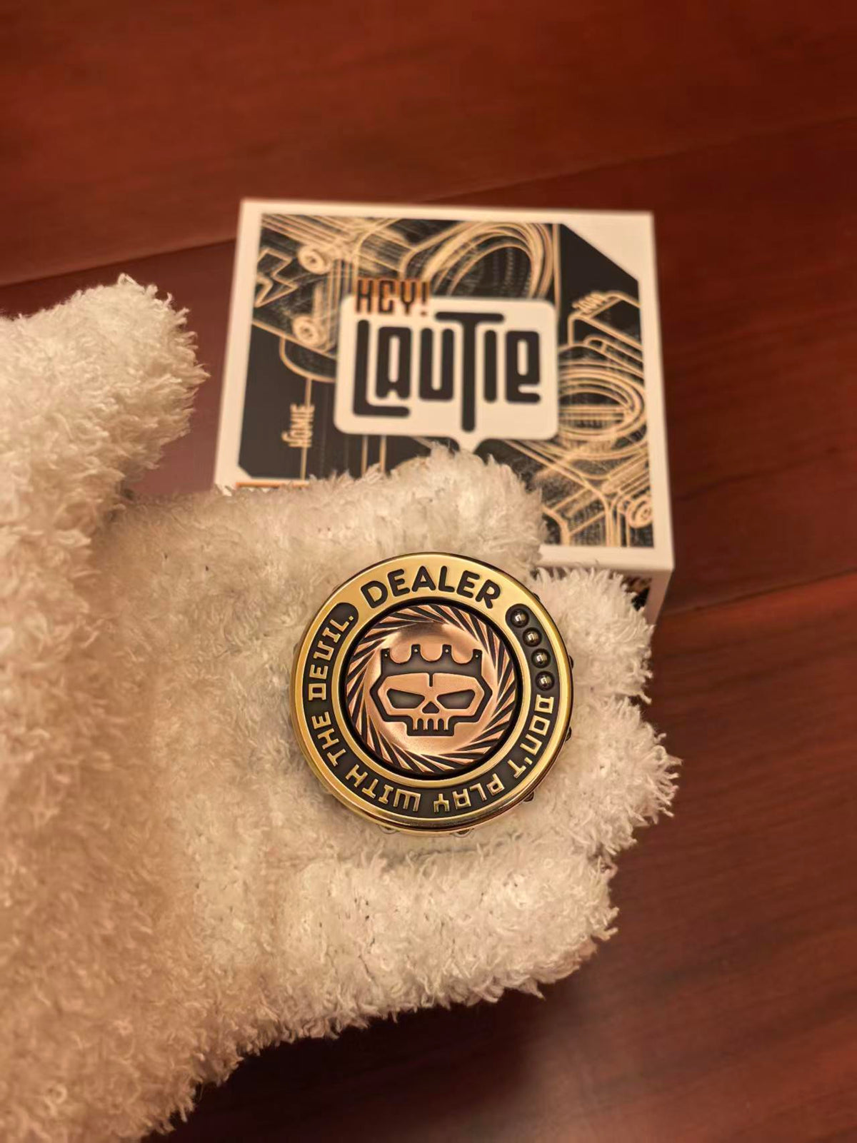 Dealer Button Brass