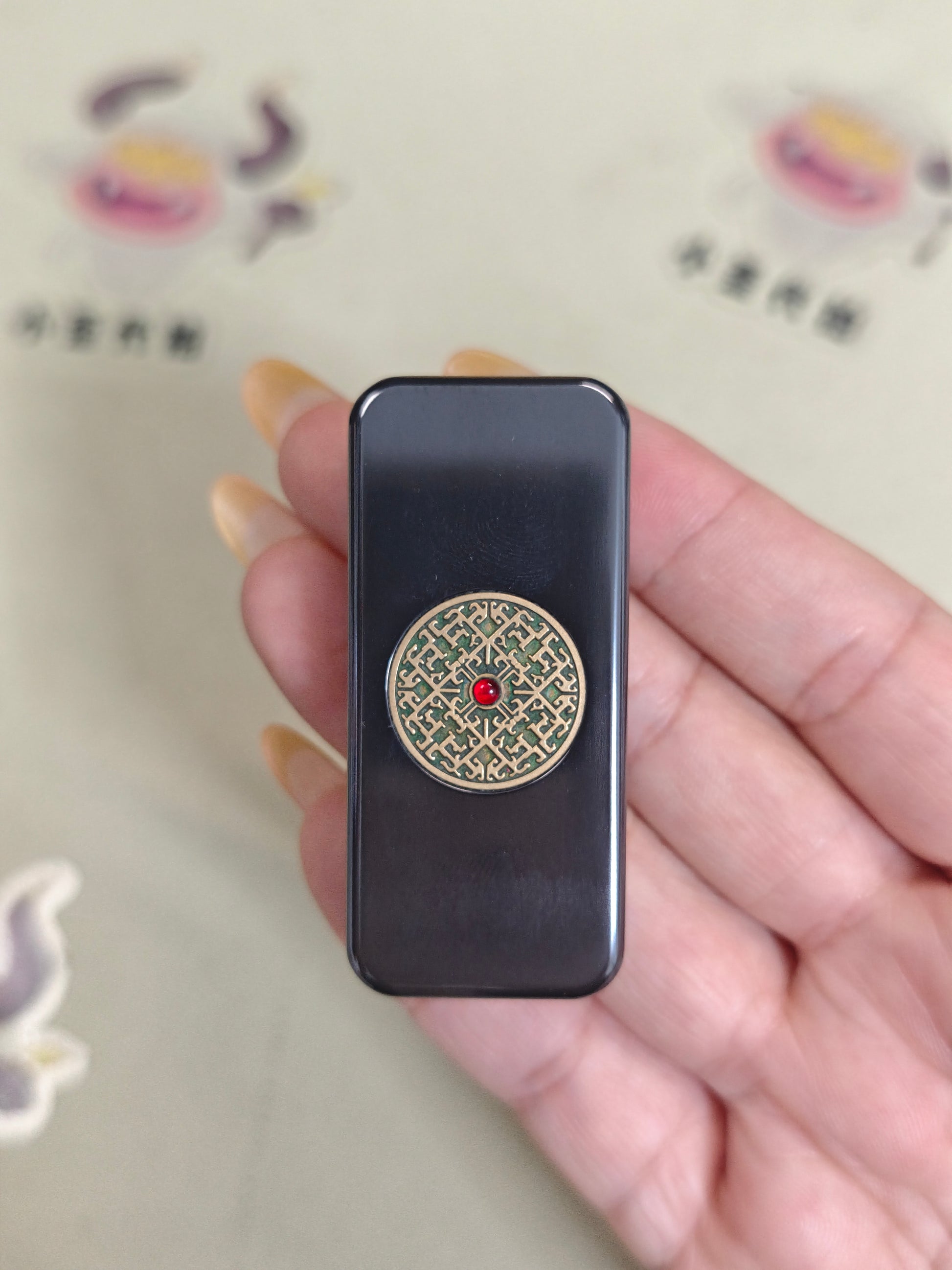 Brocade & Azure Paperweight Zirconium