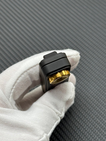 Rhythm Box Purple Gold Inlay Titanium