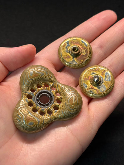 Three-Leaf Cell Mokume