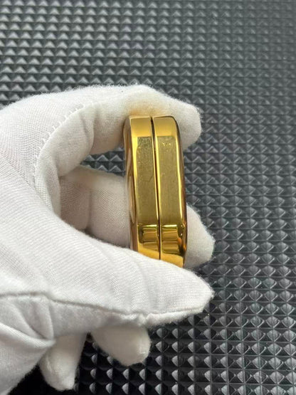 Ripple 2.0 Stainless Steel Gold Plated Resin-Sealed