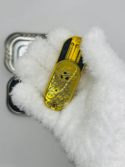 Cowboy Stainless Steel Gold Plated Resin-Sealed