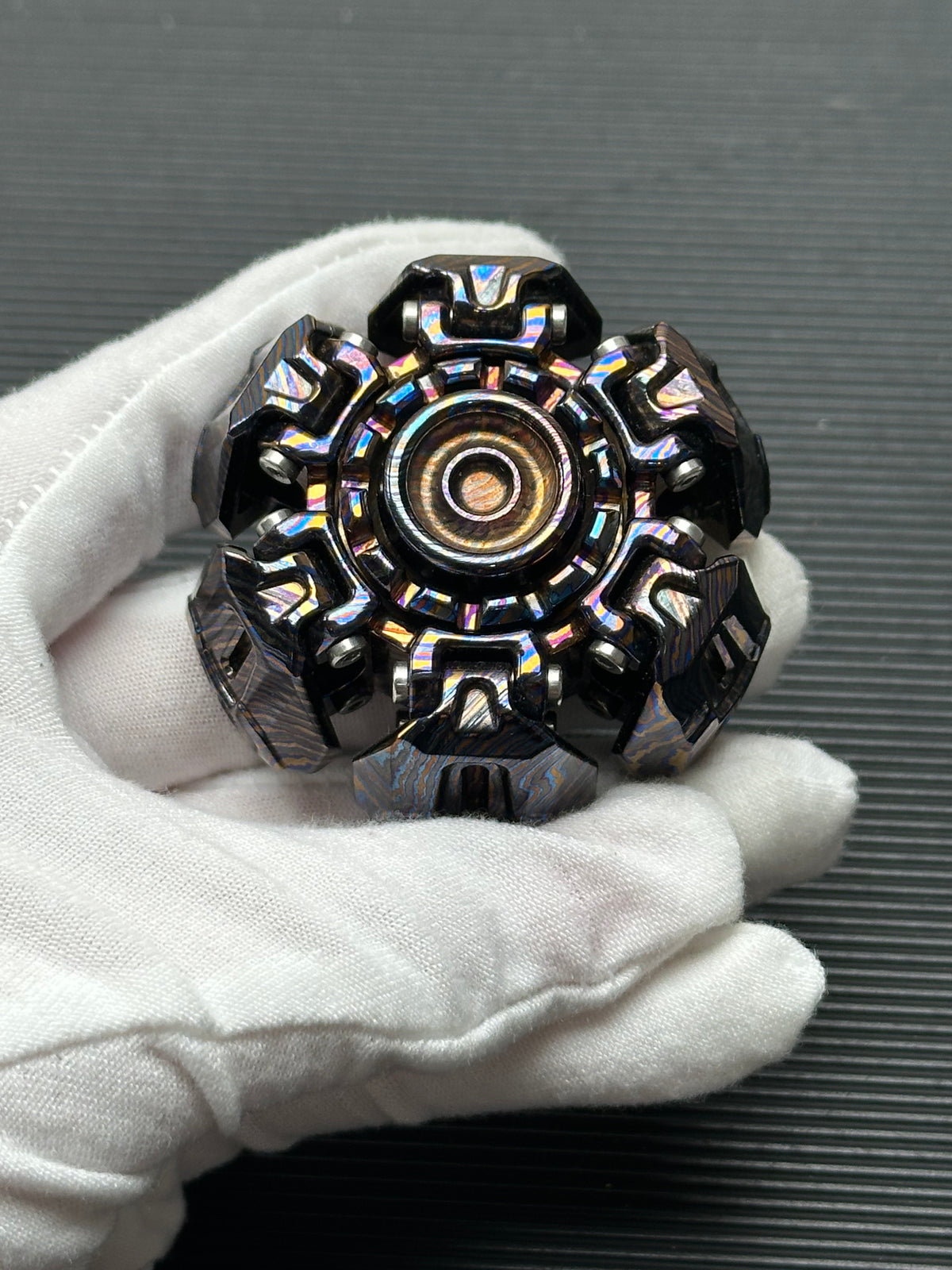 Ancient Iron Shell Opening Zircuti Polished