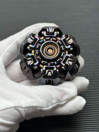 Ancient Iron Shell Opening Zircuti Polished
