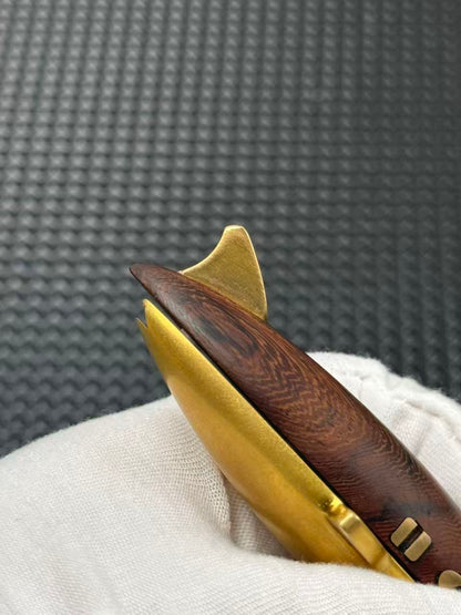Mini Red Bean Shark Brass