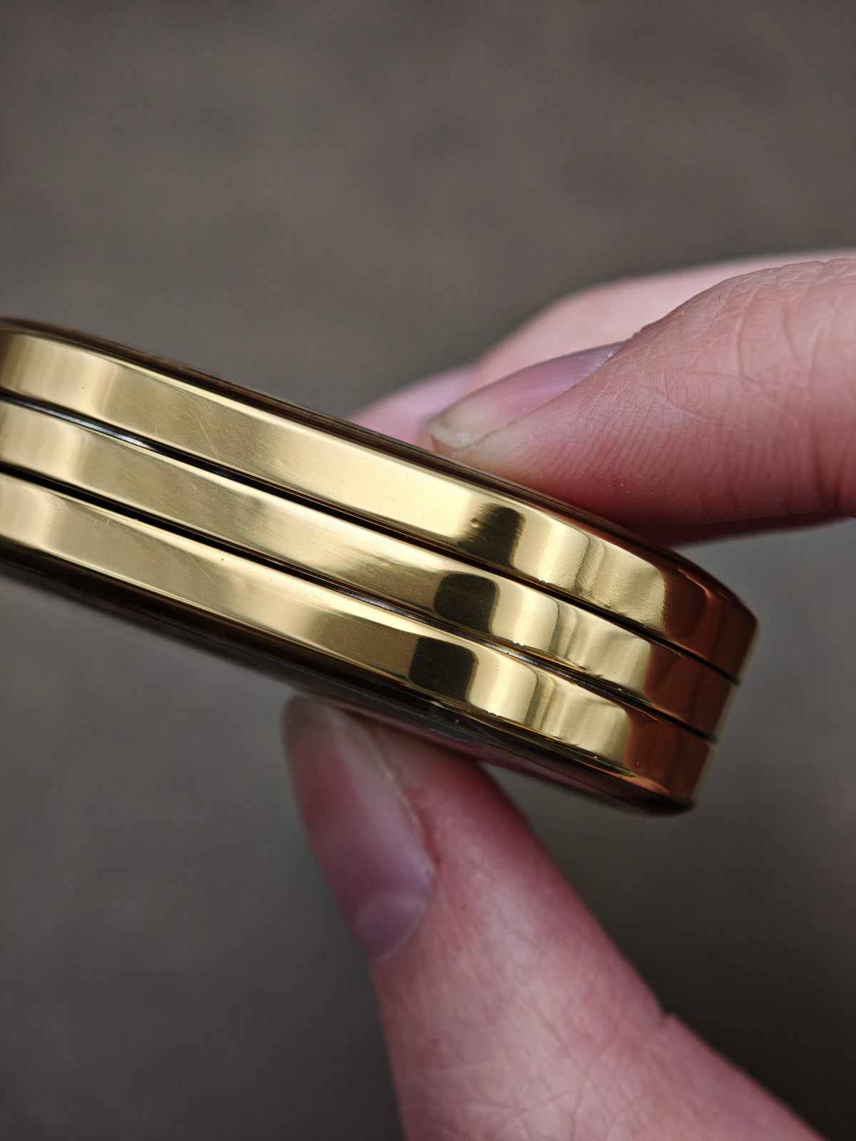 Rhythm Stainless Steel Gold Plated Resin-Sealed